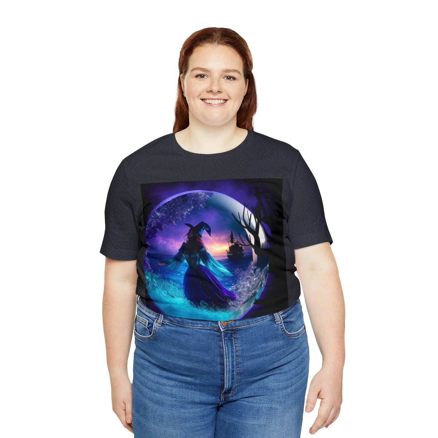 Camiseta de manga corta unisex Jersey - Halloween Witch AI - 02