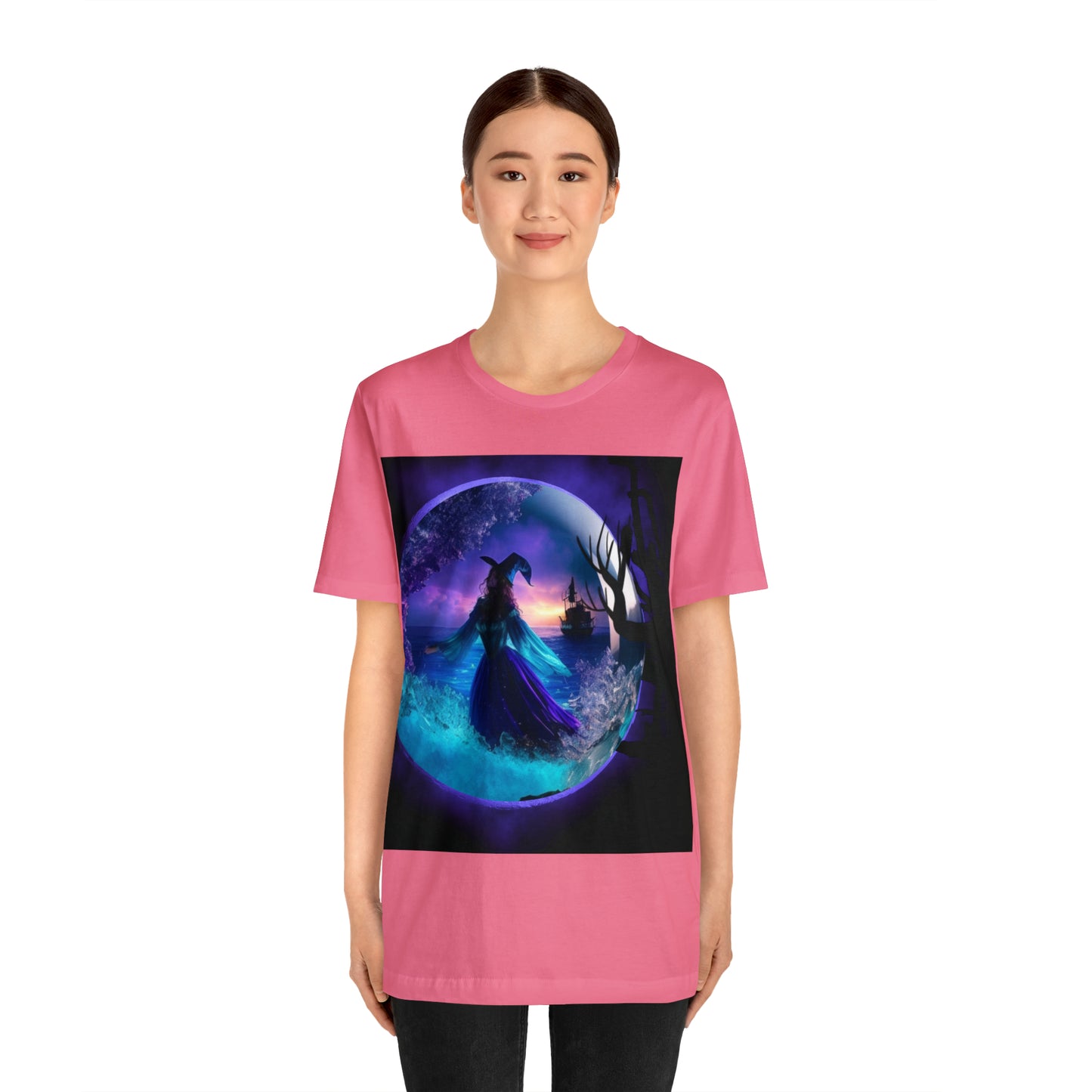 Camiseta de manga corta unisex Jersey - Halloween Witch AI - 02