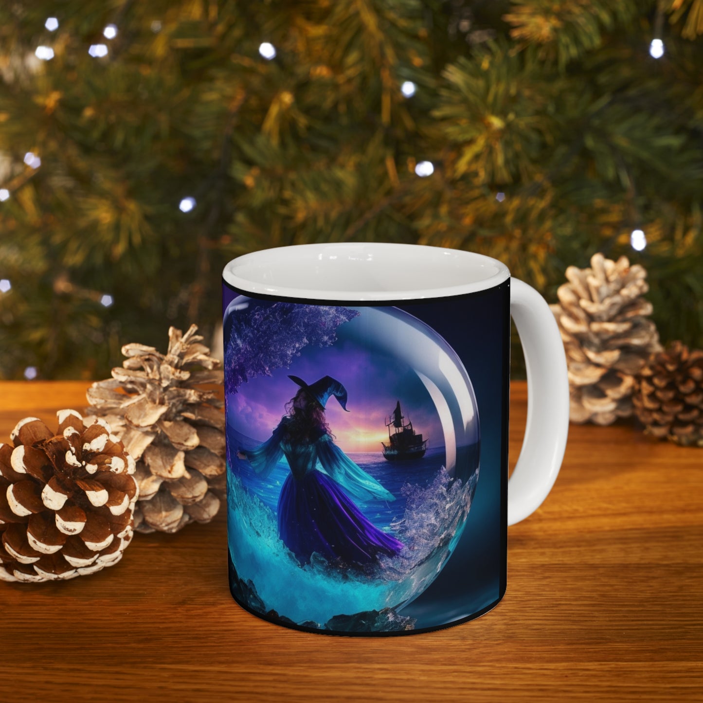 Taza de Cerámica 11oz - Bruja de Halloween AI - 01
