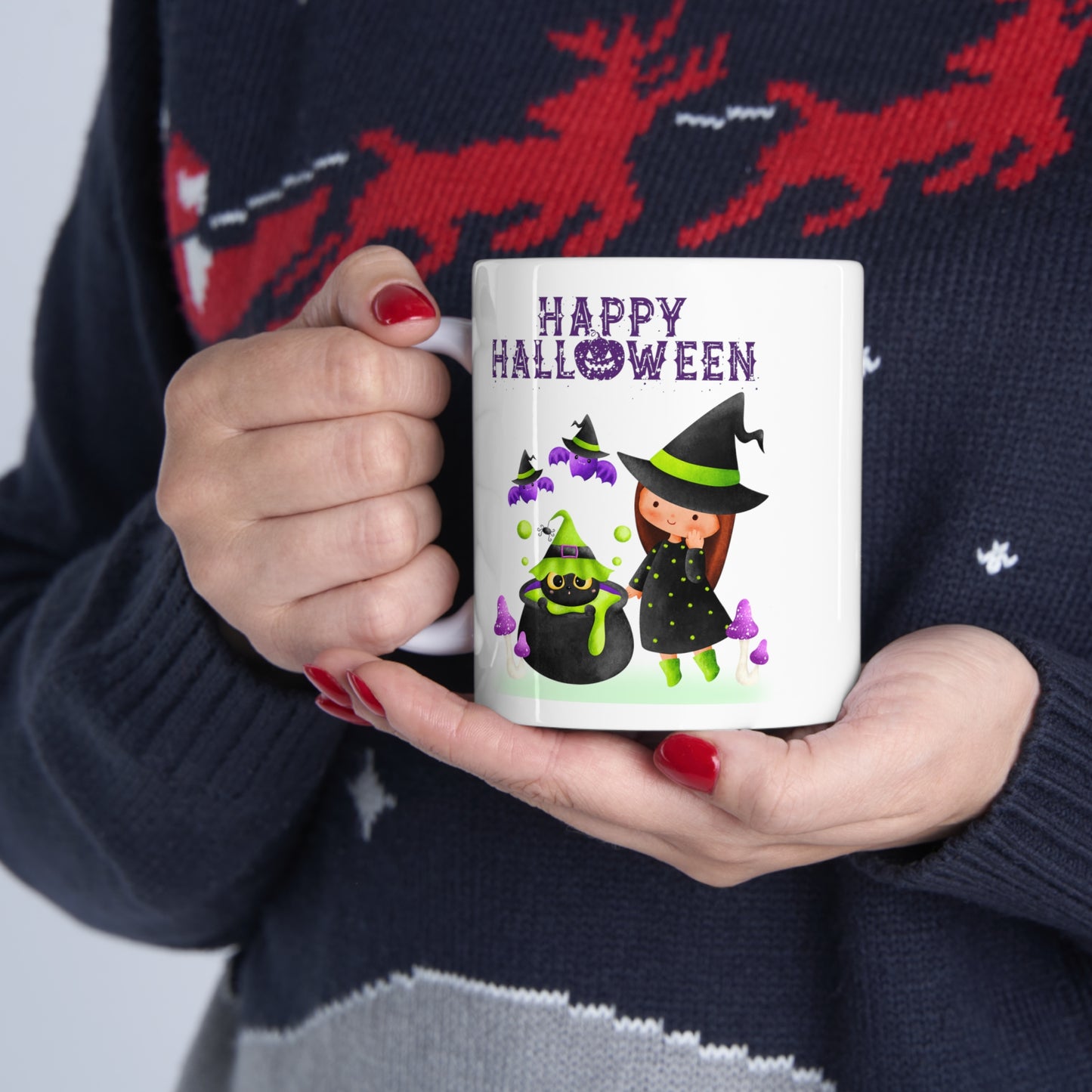 Mug en céramique 11oz - Halloween - Jeune sorcière - 01