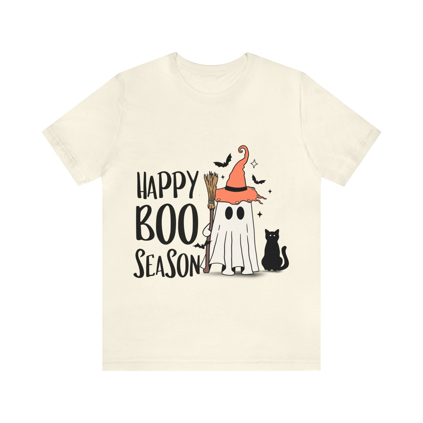 Tee-shirt à manches courtes en jersey unisexe - Halloween - Petit Fantôme - 22