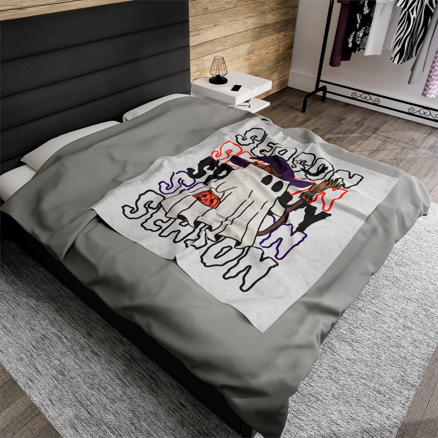 Couverture Peluche Velours - Halloween - Petit Fantôme - 13