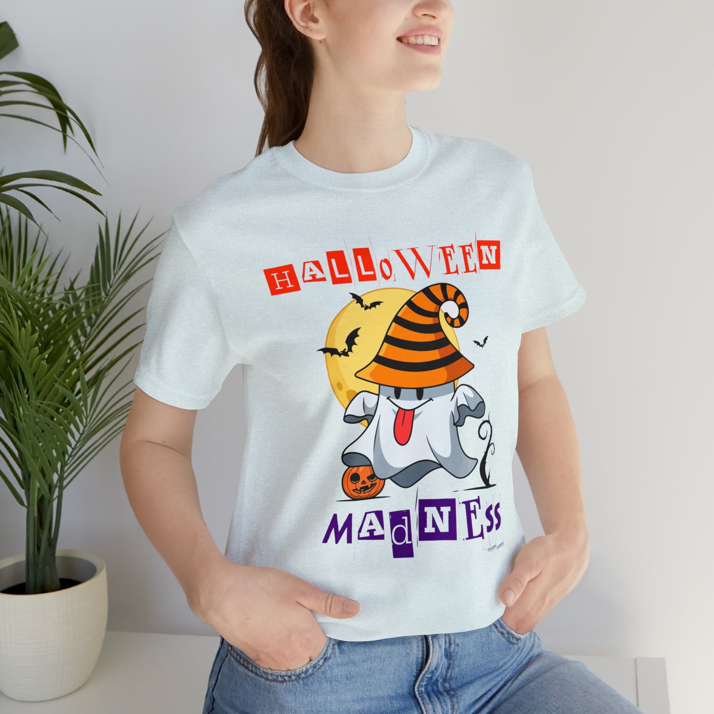 Camiseta de manga corta de jersey unisex - Halloween - Pequeño fantasma - 04