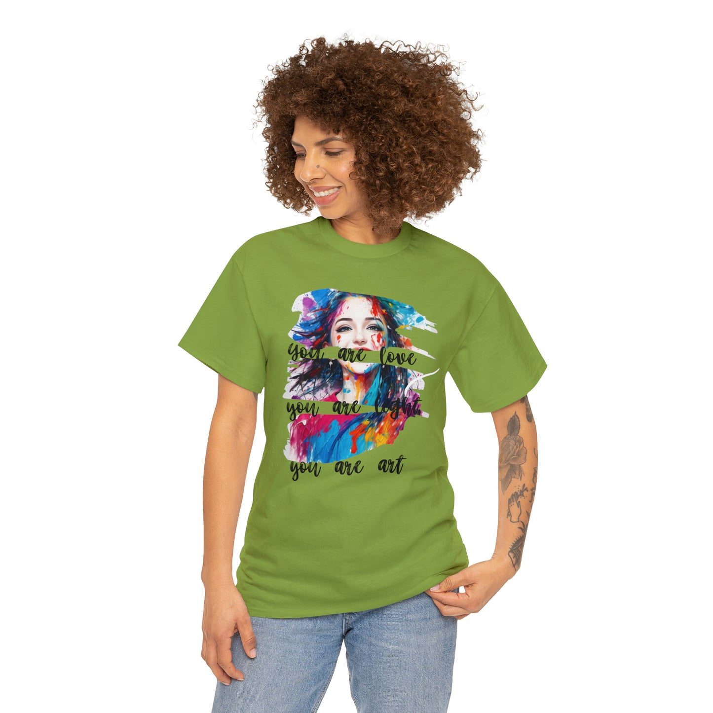 Camiseta unisex de algodón pesado - Amor y libertad - 03