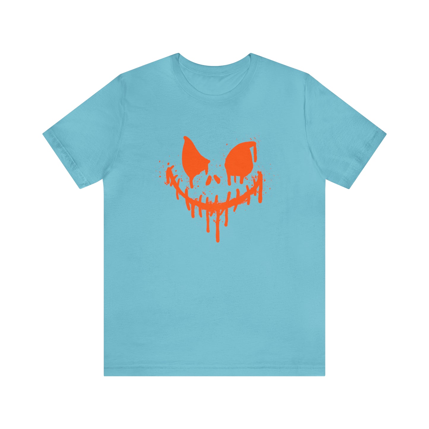 Camiseta de manga corta Unisex Jersey - Cara de terror de Halloween - 01