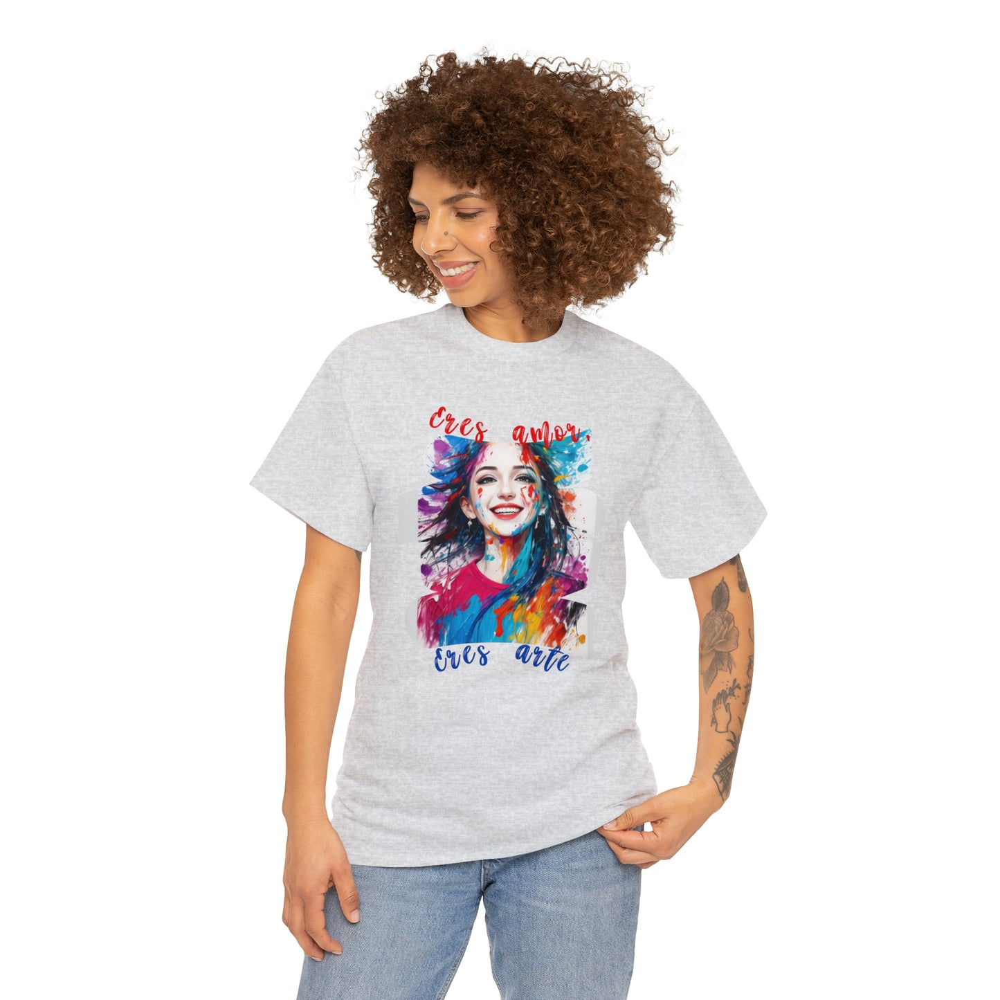 Camiseta unisex de algodón pesado - Amor y libertad - 05