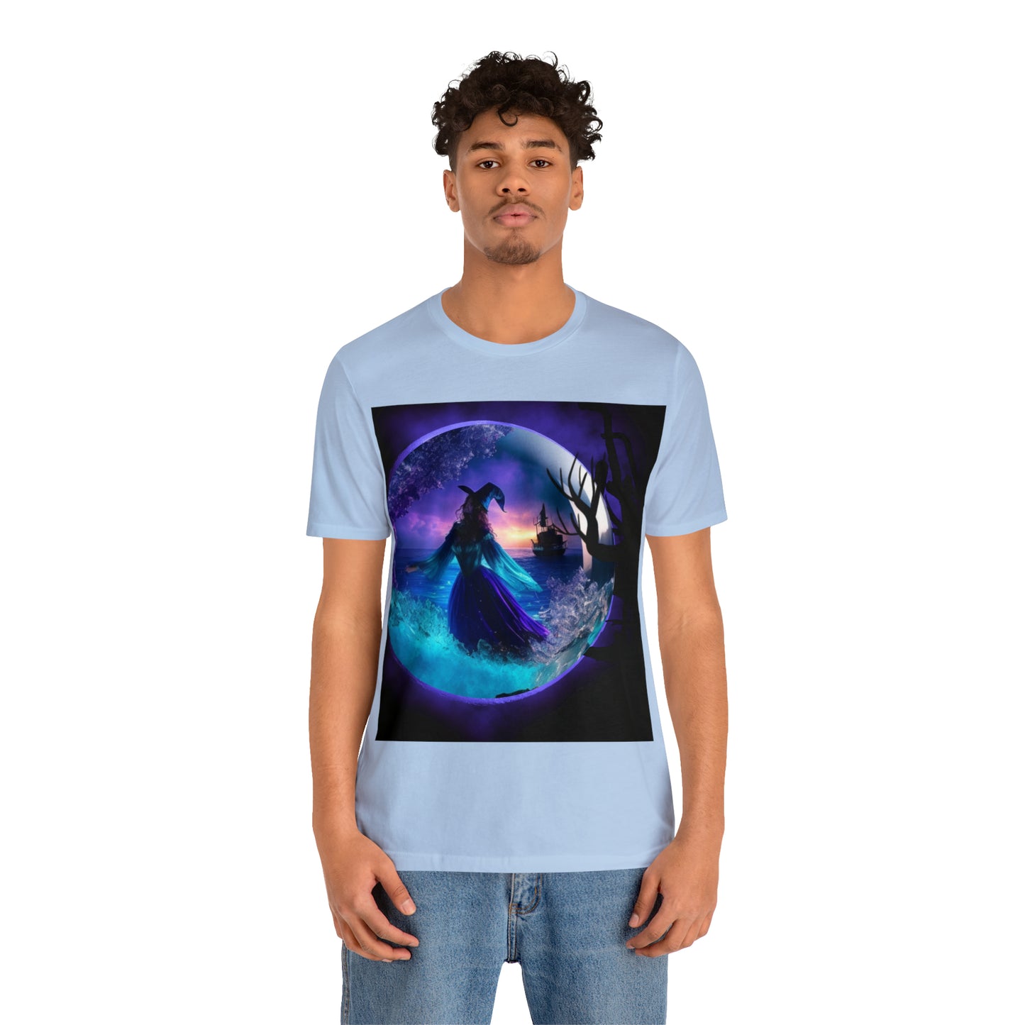 Camiseta de manga corta unisex Jersey - Halloween Witch AI - 02