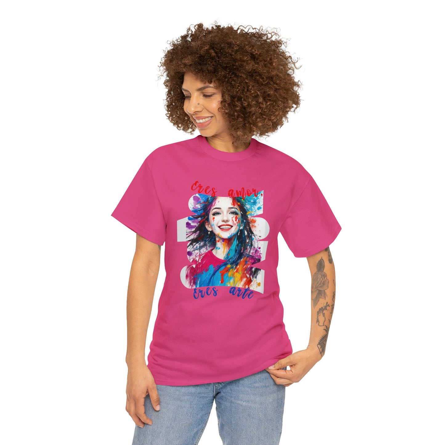 Camiseta unisex de algodón pesado - Amor y libertad - 05