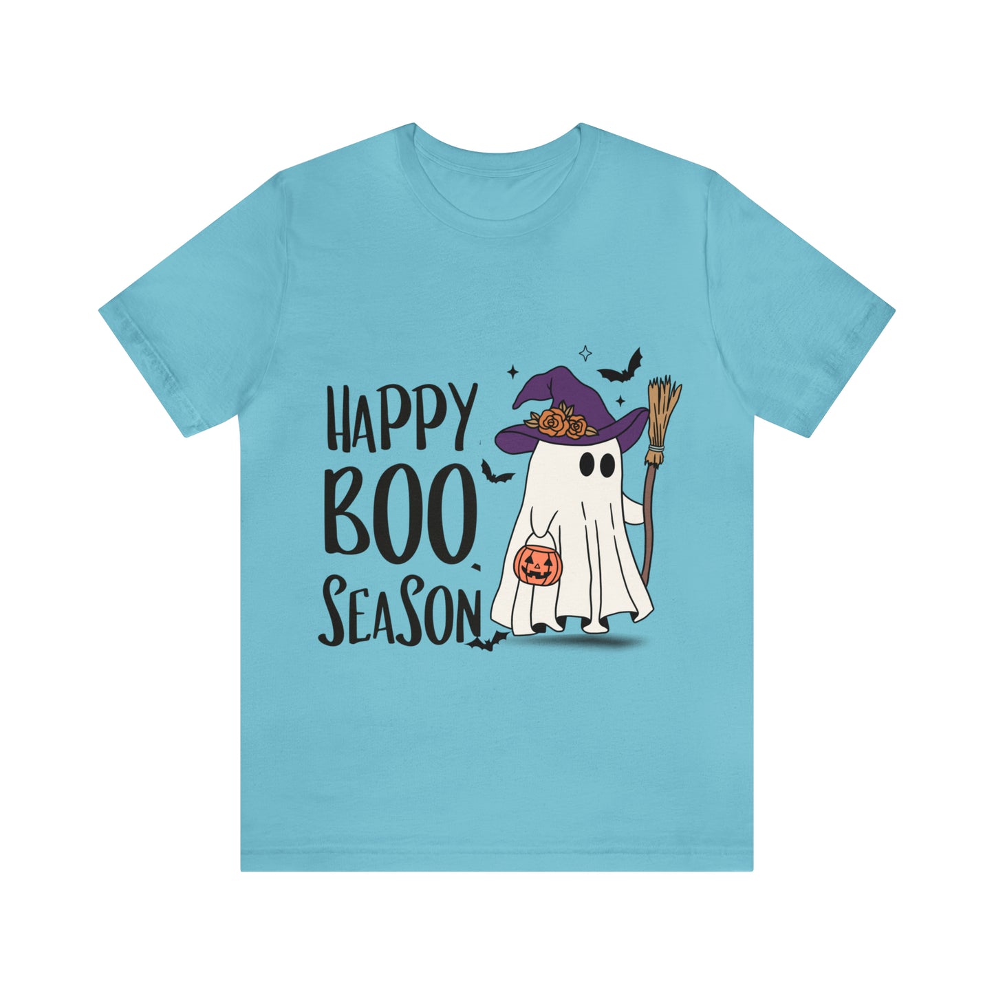 Tee-shirt à manches courtes en jersey unisexe - Halloween - Petit Fantôme - 21