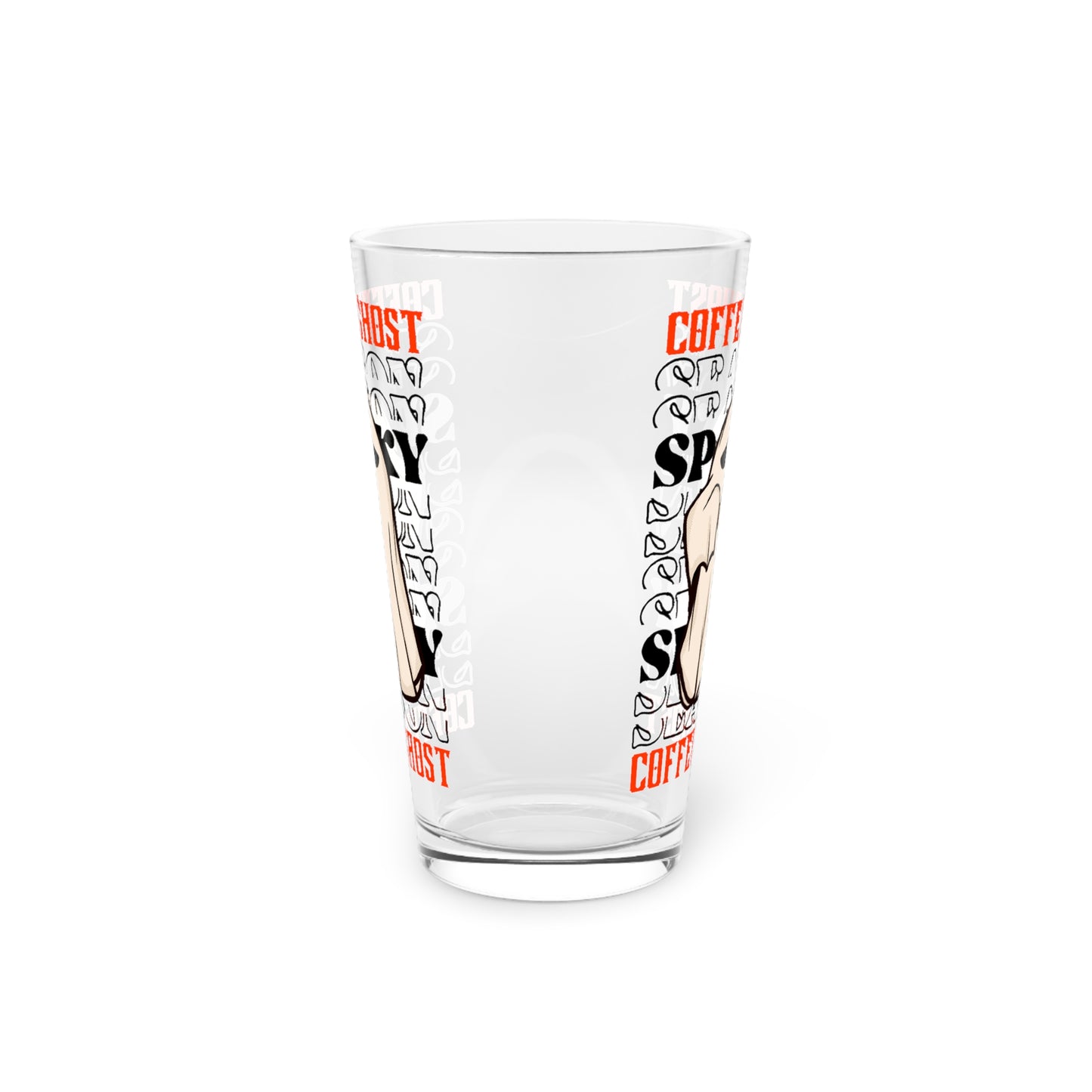 Vaso de pinta, 16 oz - Halloween - Pequeño fantasma - 12