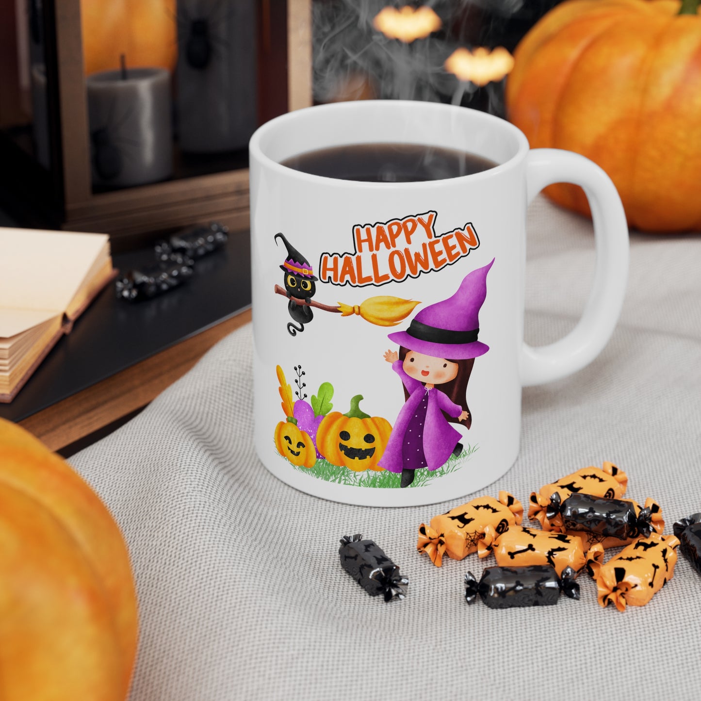 Mug en céramique 11oz - Halloween - Jeune sorcière - 02