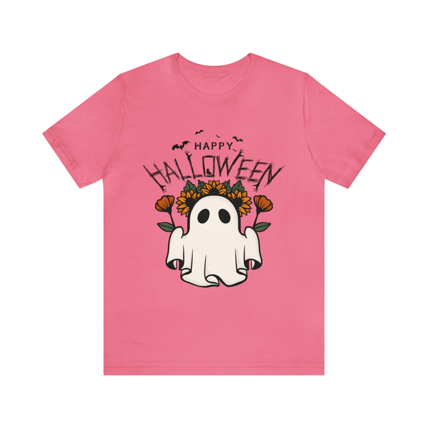 Tee-shirt à manches courtes en jersey unisexe - Halloween - Petit Fantôme - 03