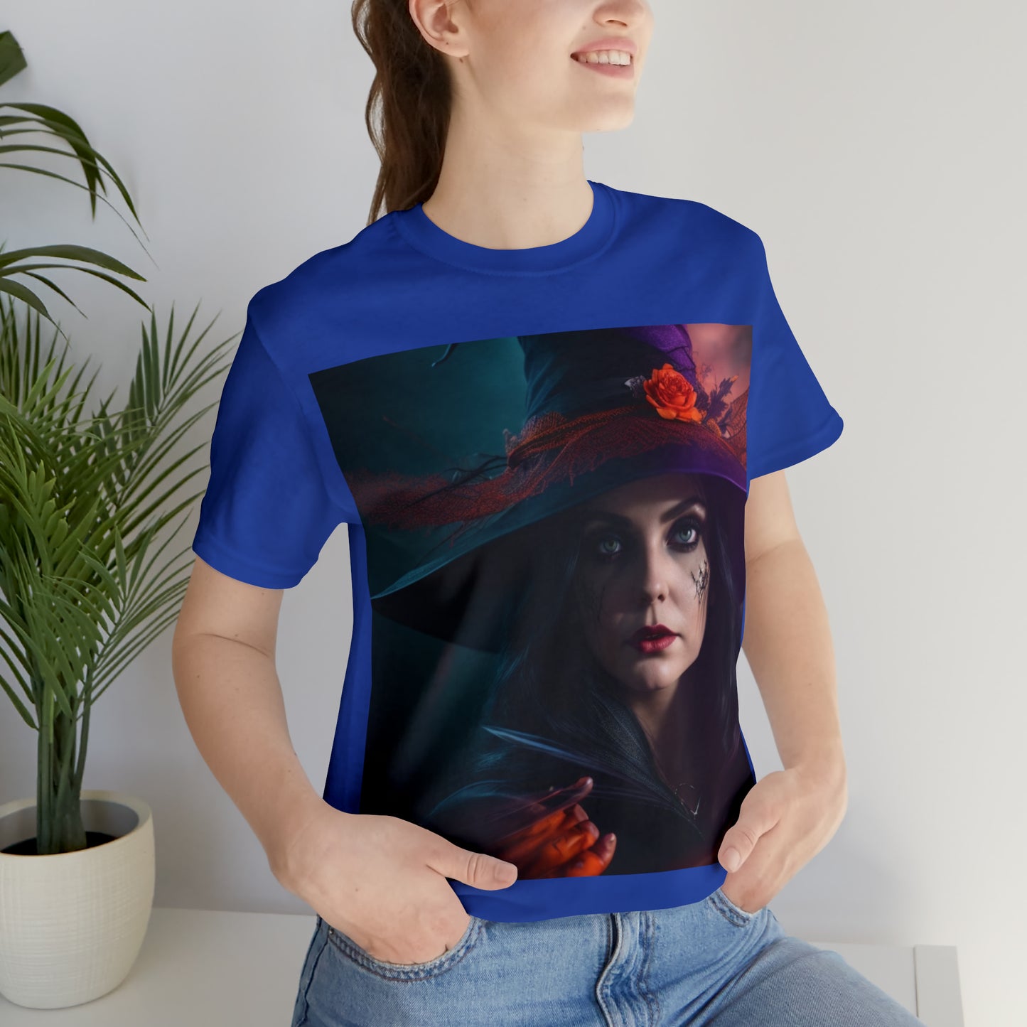 Camiseta de manga corta unisex Jersey - Halloween Witch AI - 06