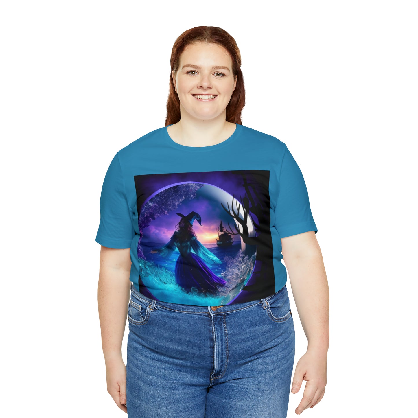 Camiseta de manga corta unisex Jersey - Halloween Witch AI - 02