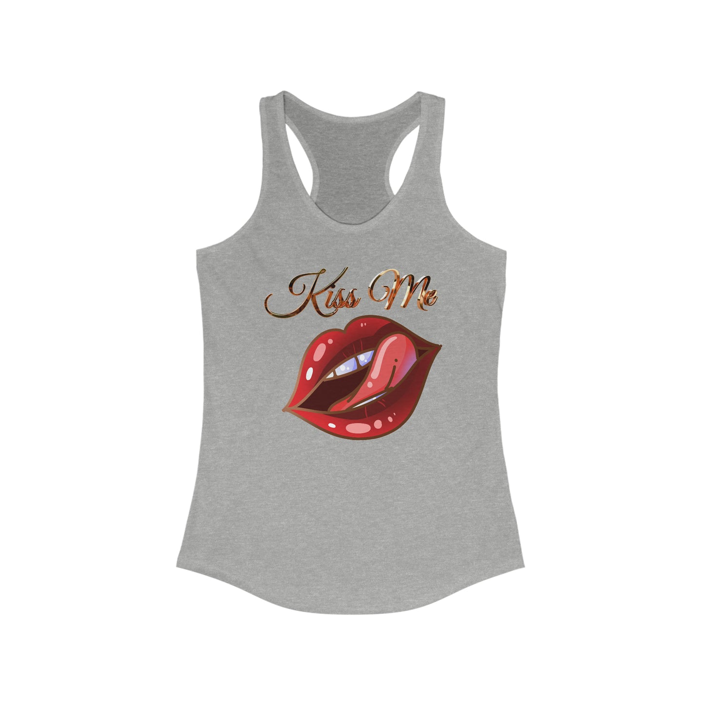Camiseta sin mangas ideal con espalda cruzada para mujer - Labios de amor - 02