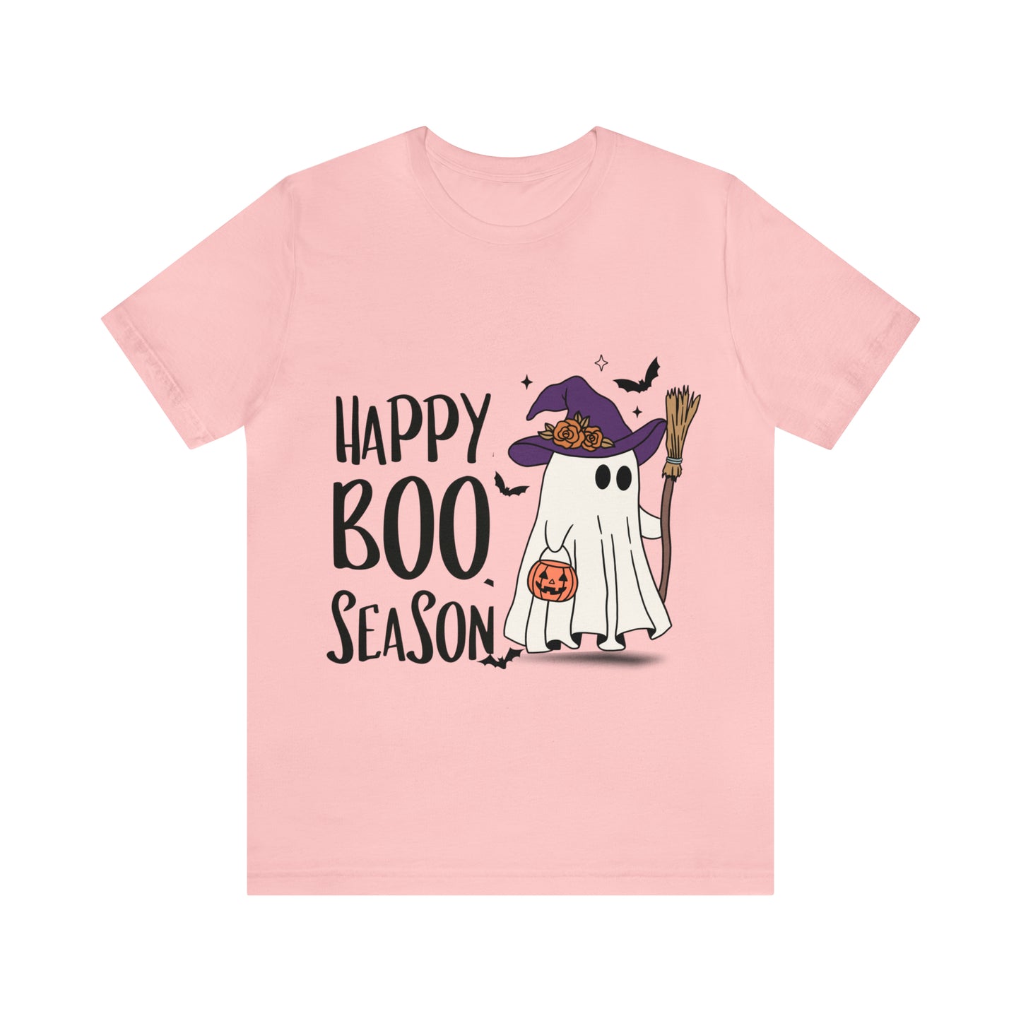 Tee-shirt à manches courtes en jersey unisexe - Halloween - Petit Fantôme - 21