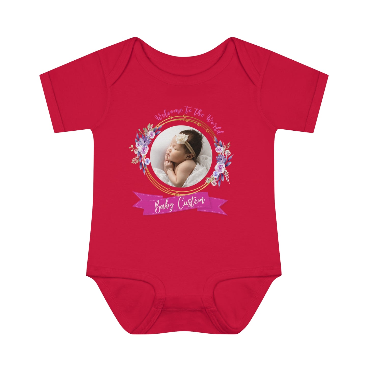 Body de costilla para bebé infantil - Bebé de bienvenida - Personalizado - 01