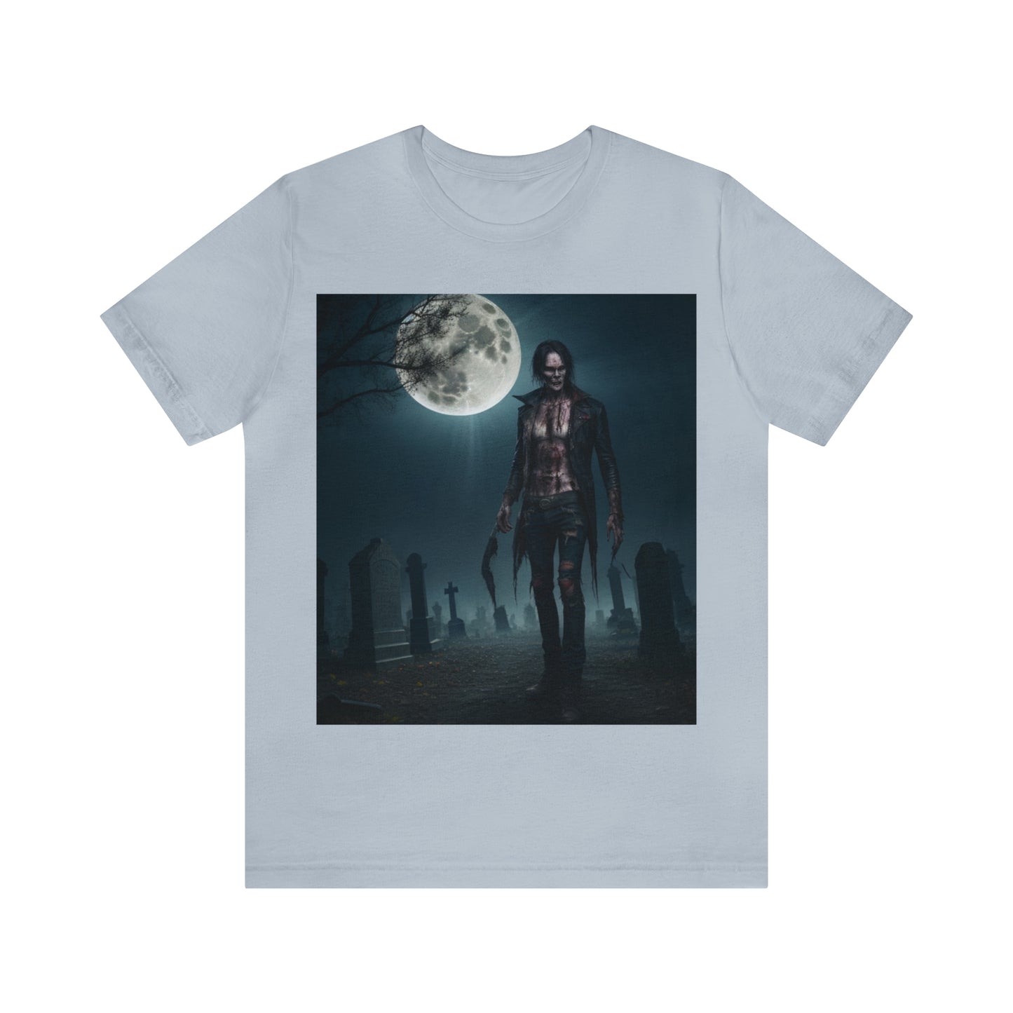 Camiseta de manga corta Unisex Jersey - Halloween Skeleton man AI - 04