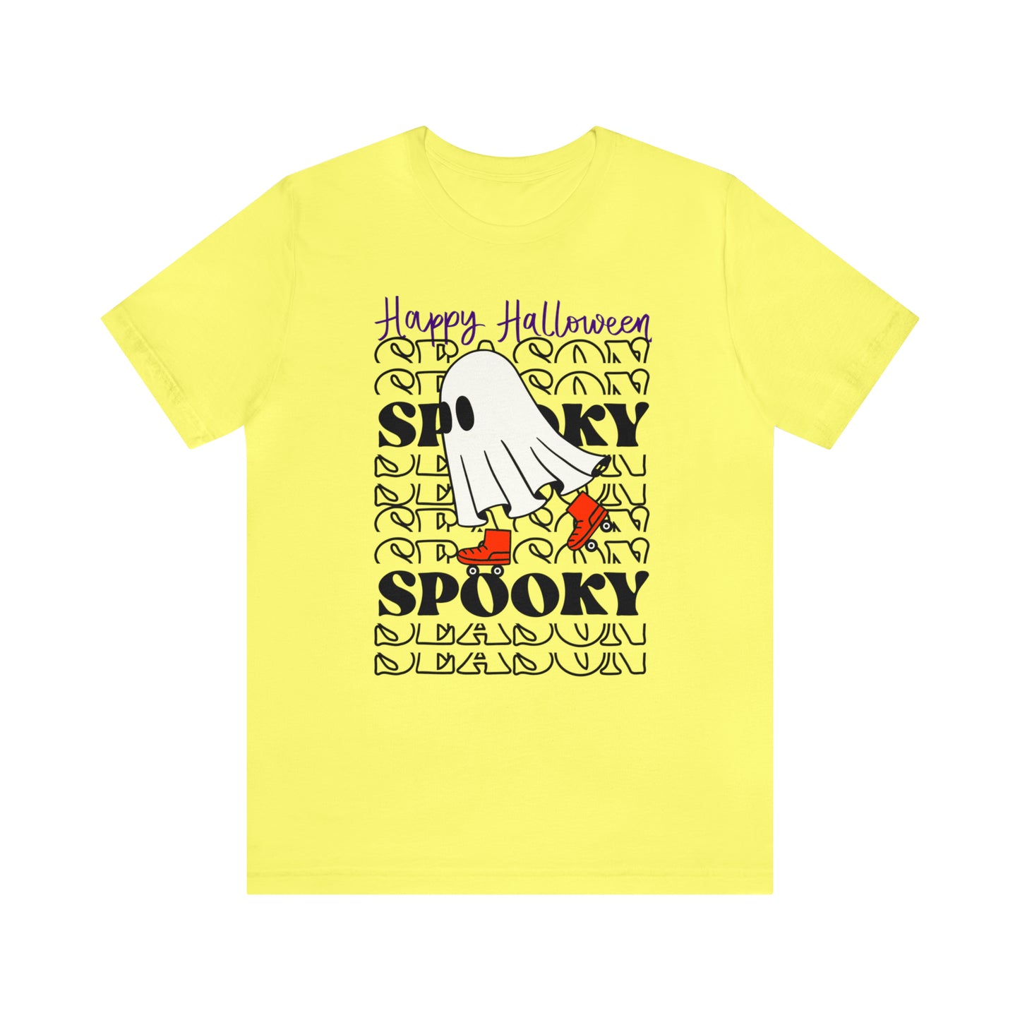 Tee-shirt à manches courtes en jersey unisexe - Halloween - Petit Fantôme - 10