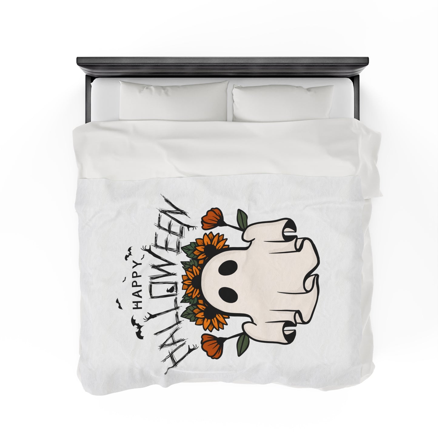 Couverture en peluche en velours - Halloween - Petit Fantôme - 03