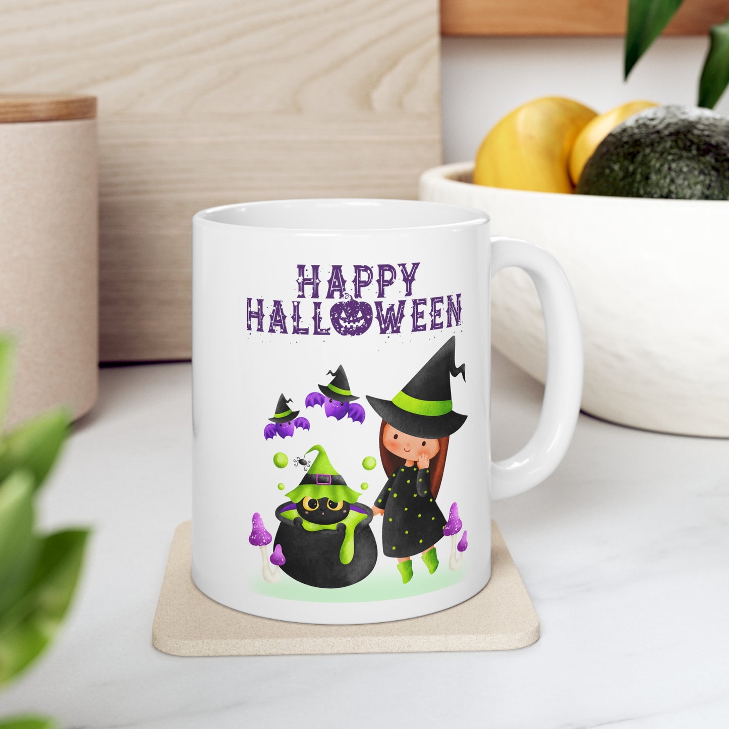Mug en céramique 11oz - Halloween - Jeune sorcière - 01