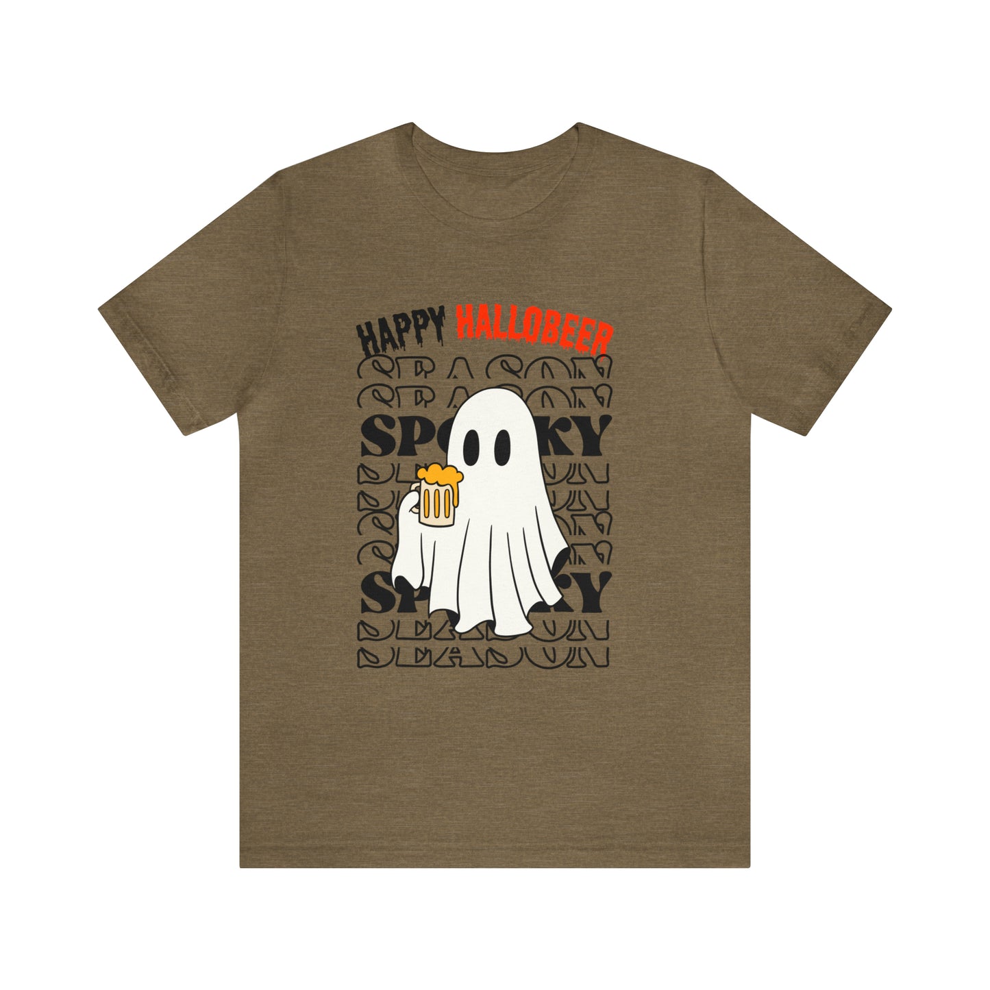 Tee-shirt à manches courtes en jersey unisexe - Halloween - Petit Fantôme - 01