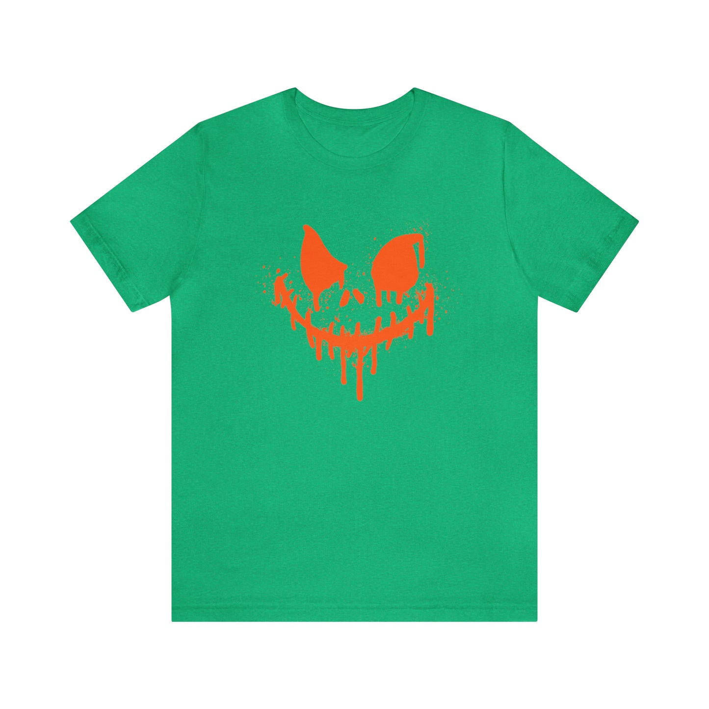 Camiseta de manga corta Unisex Jersey - Cara de terror de Halloween - 01
