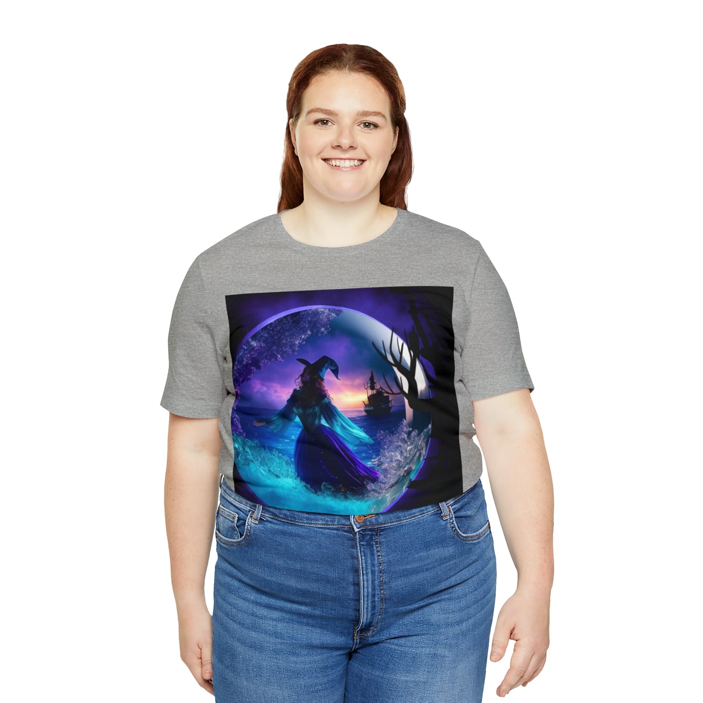 Camiseta de manga corta unisex Jersey - Halloween Witch AI - 02