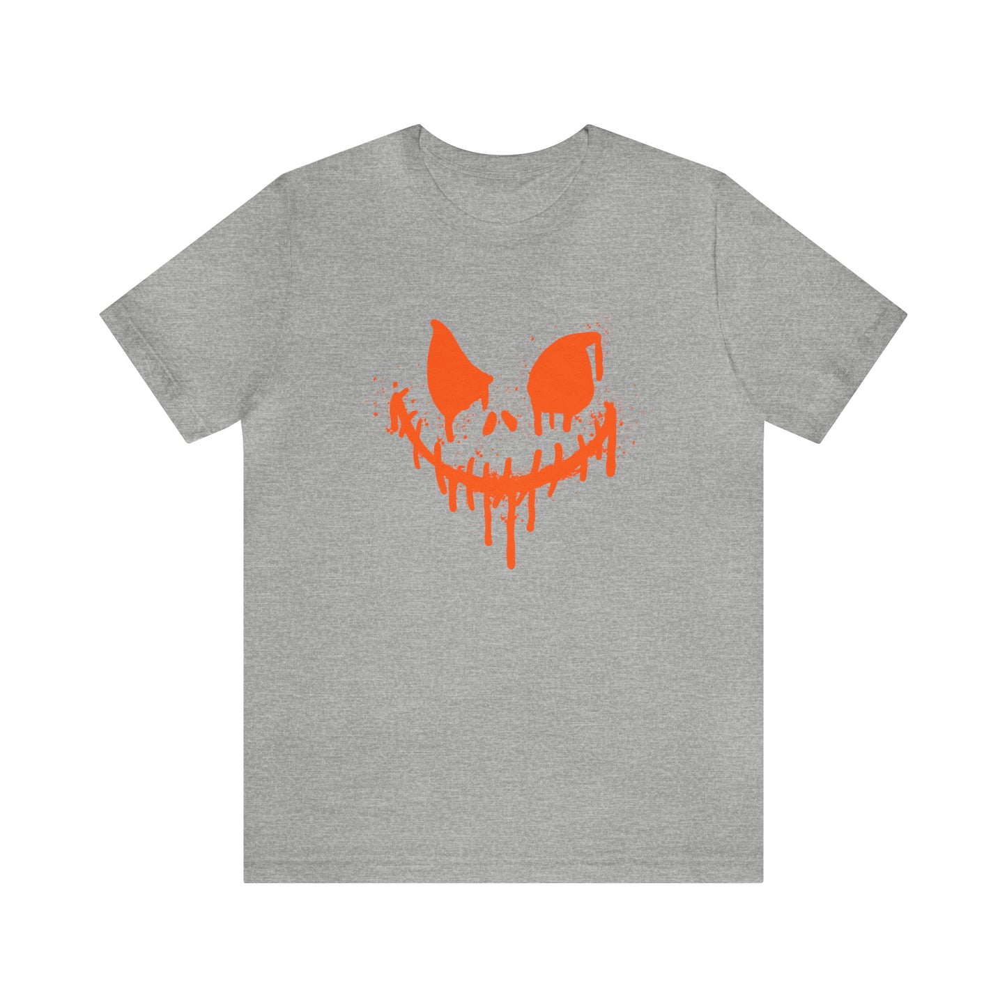Camiseta de manga corta Unisex Jersey - Cara de terror de Halloween - 01
