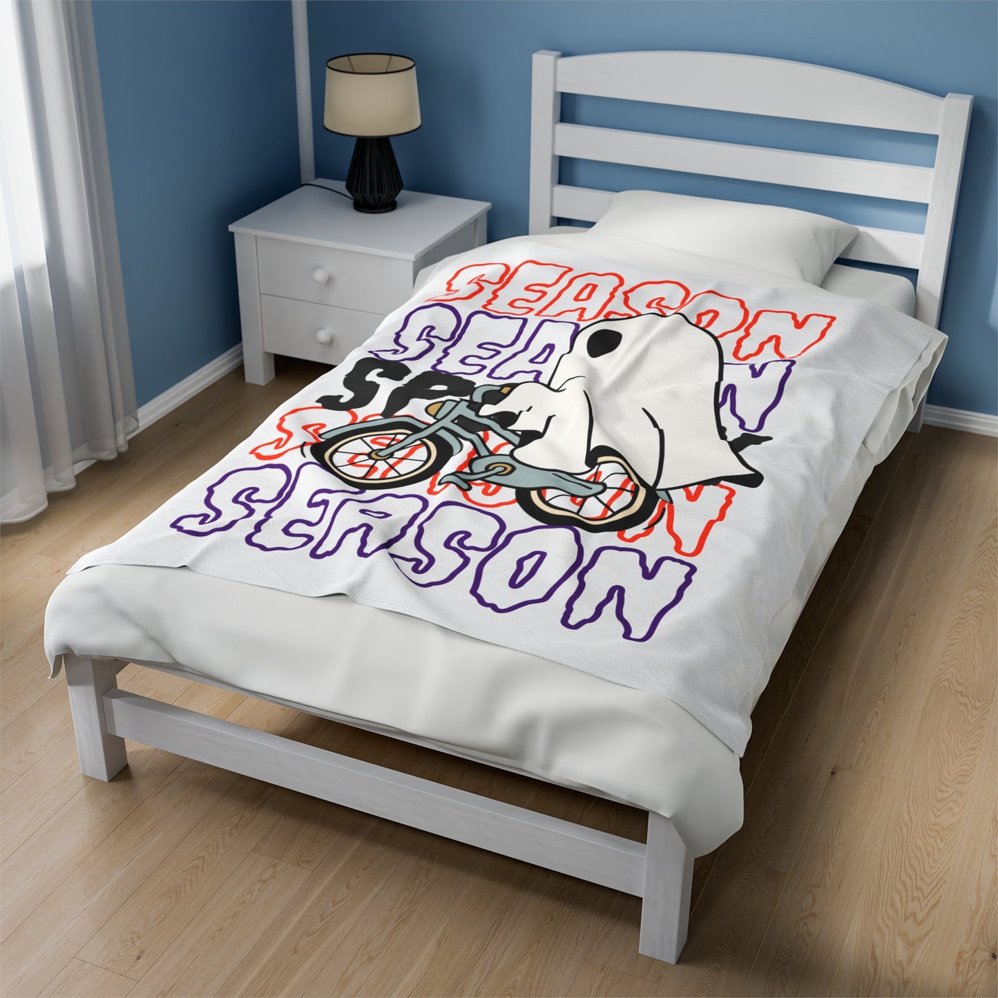 Couverture en Peluche en Velours - Halloween - Petit Fantôme - 18
