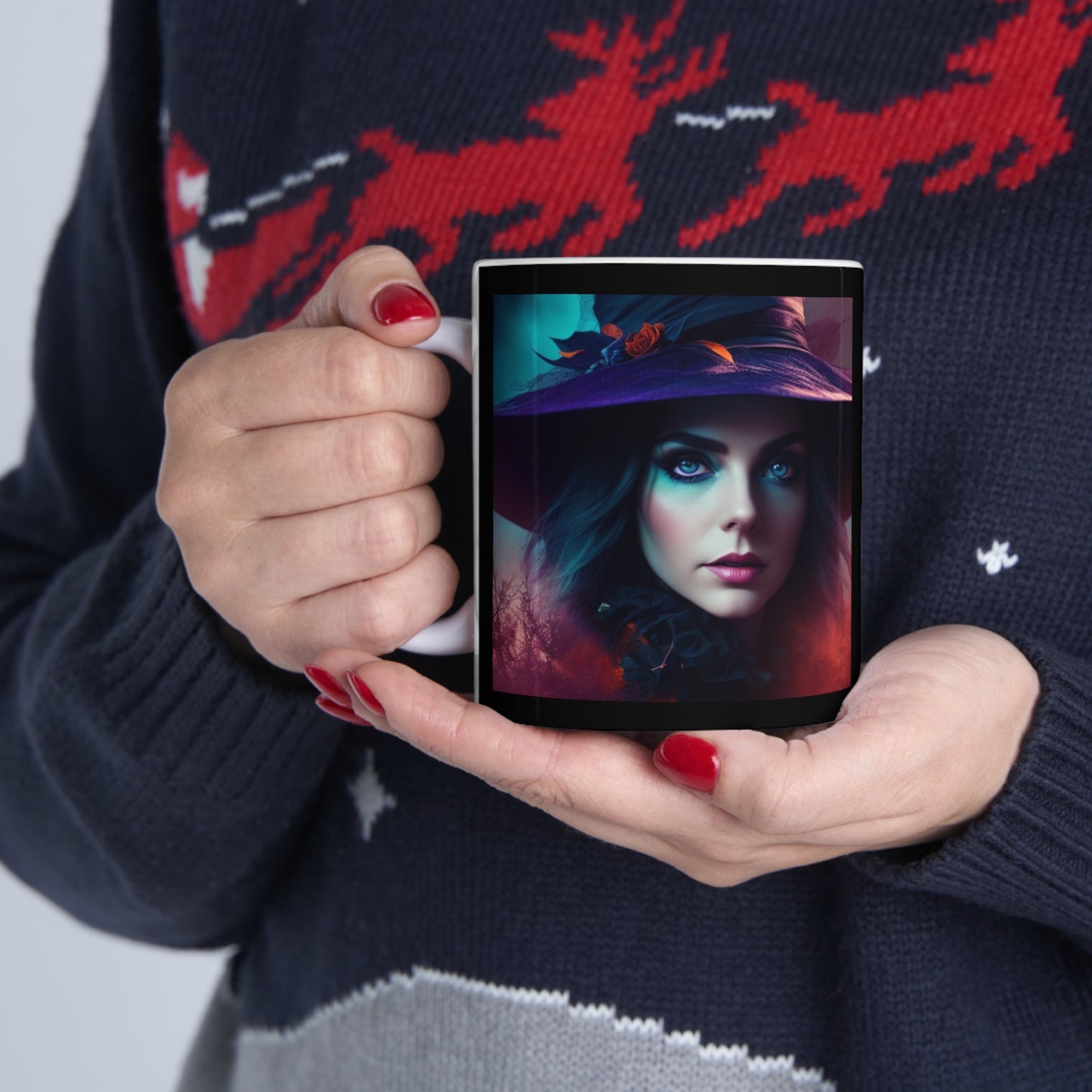 Taza de Cerámica 11oz - Bruja de Halloween AI - 08