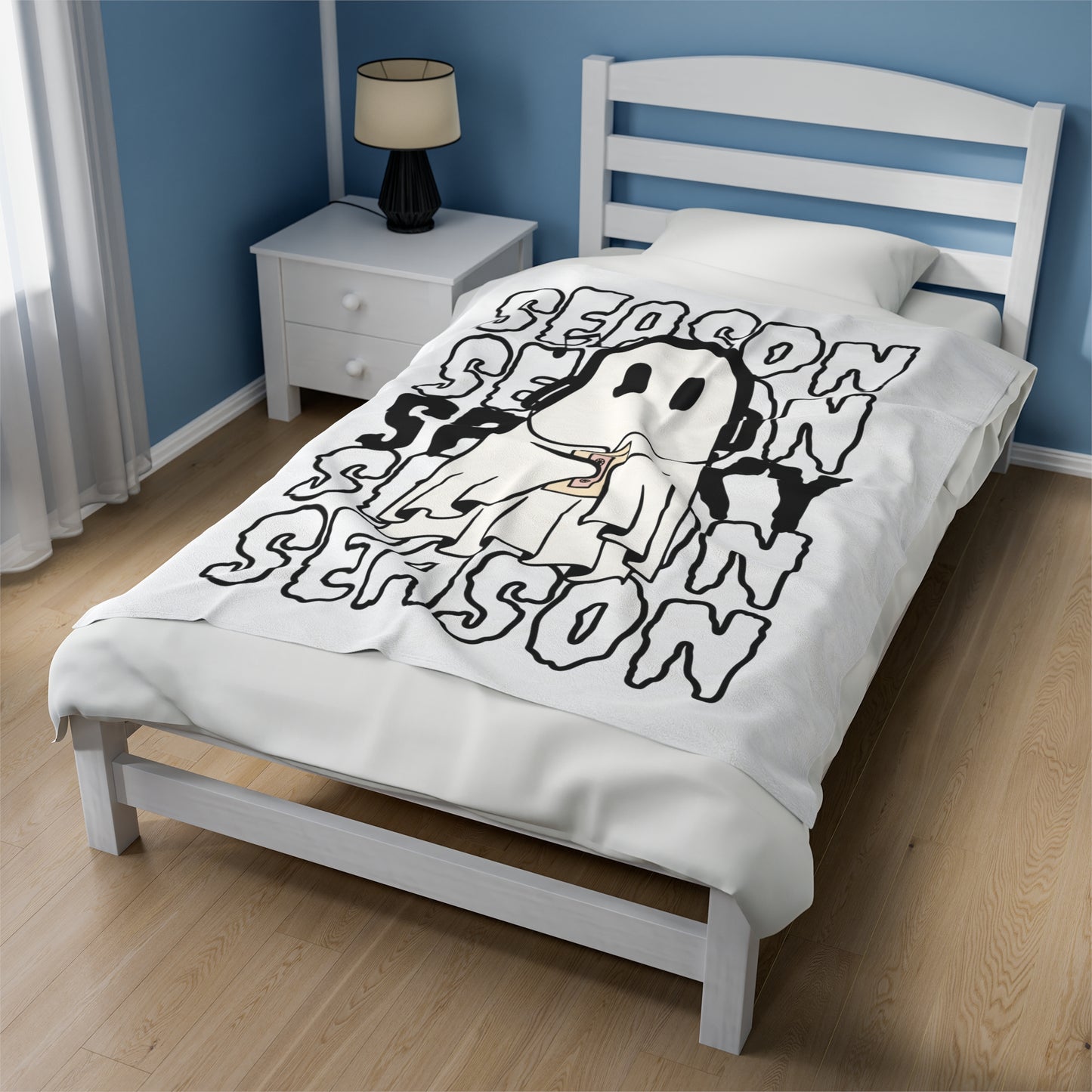 Couverture en Peluche en Velours - Halloween - Petit Fantôme - 16