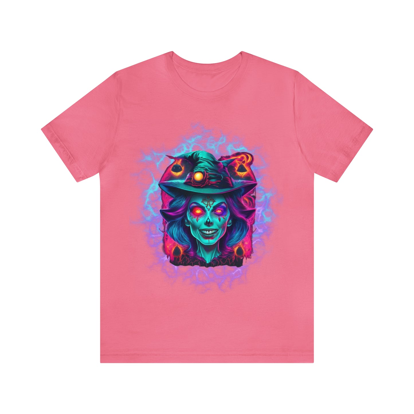 Camiseta de manga corta unisex Jersey - Calaveras de brujas de Halloween - 05