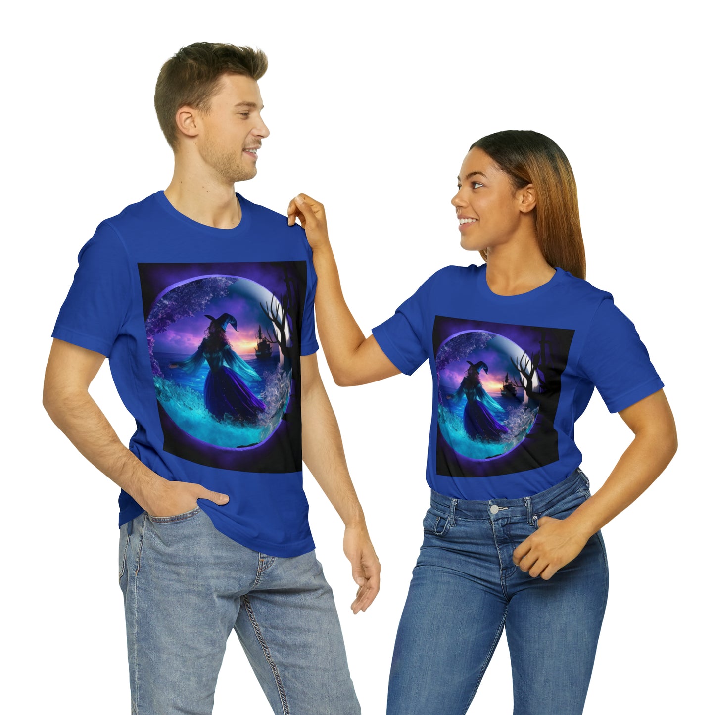 Camiseta de manga corta unisex Jersey - Halloween Witch AI - 02