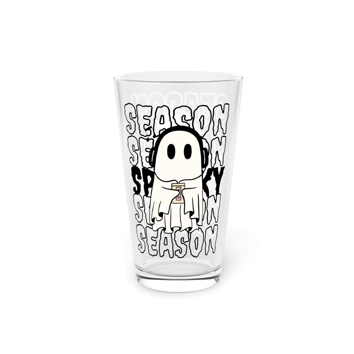 Vaso de pinta, 16 oz - Halloween - Pequeño fantasma - 16