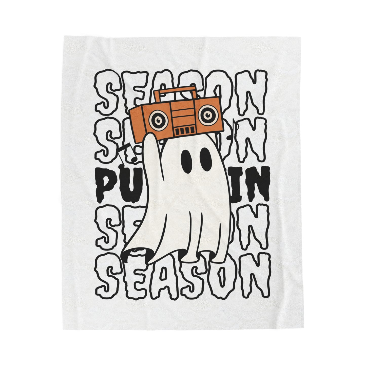 Couverture Peluche Velours - Halloween - Petit Fantôme - 15