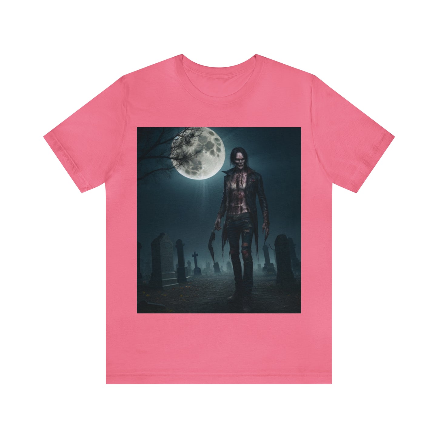 Camiseta de manga corta Unisex Jersey - Halloween Skeleton man AI - 04