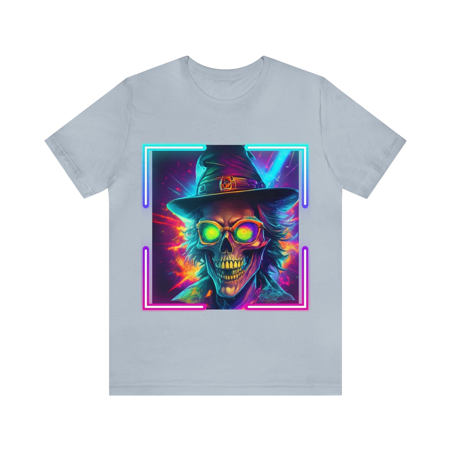 Camiseta de manga corta unisex Jersey - Calaveras de brujas de Halloween - 04