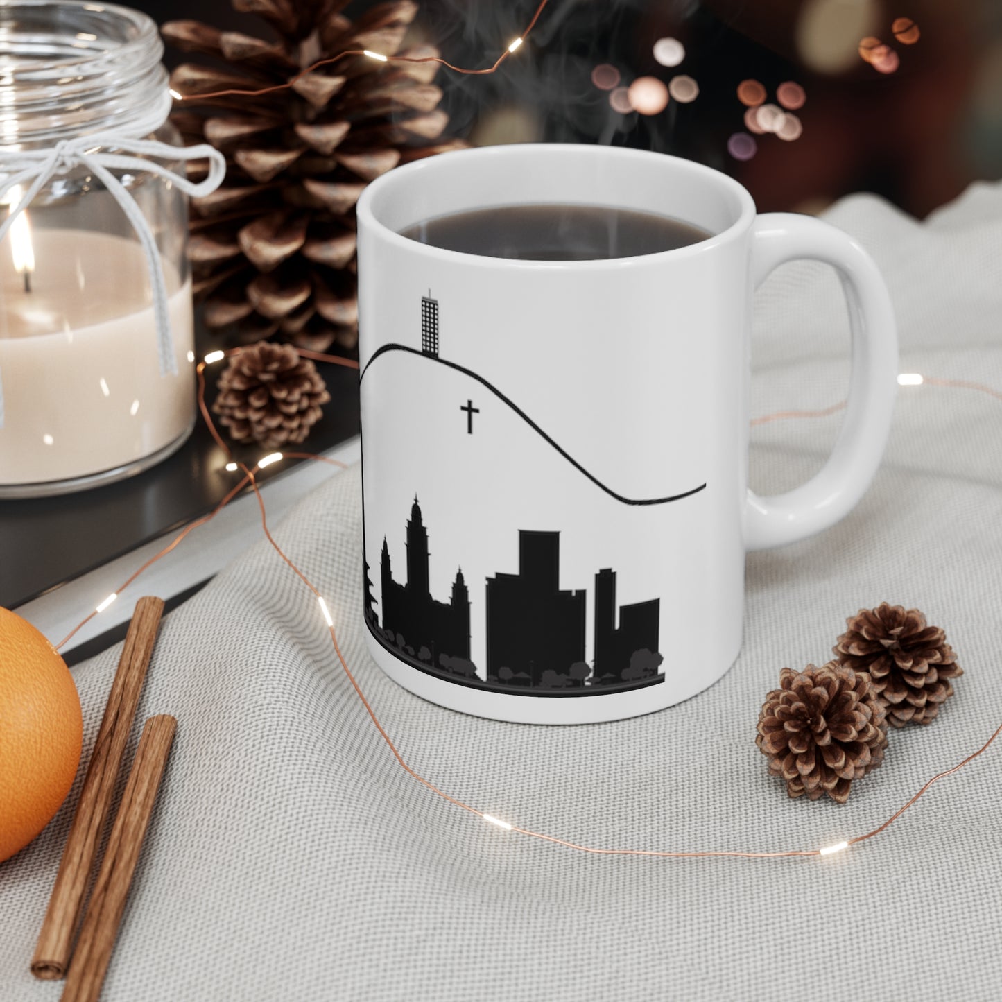 Taza de Cerámica 11 oz - Silueta de Caracas