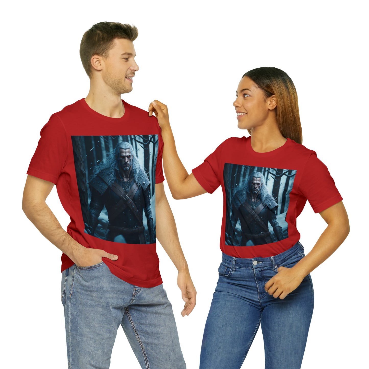 Camiseta de manga corta Unisex Jersey - Halloween Witch man AI - 01