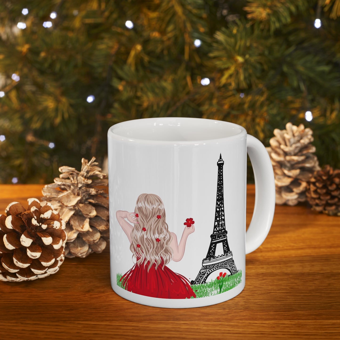 Ceramic Mug 11oz - Girl in Paris