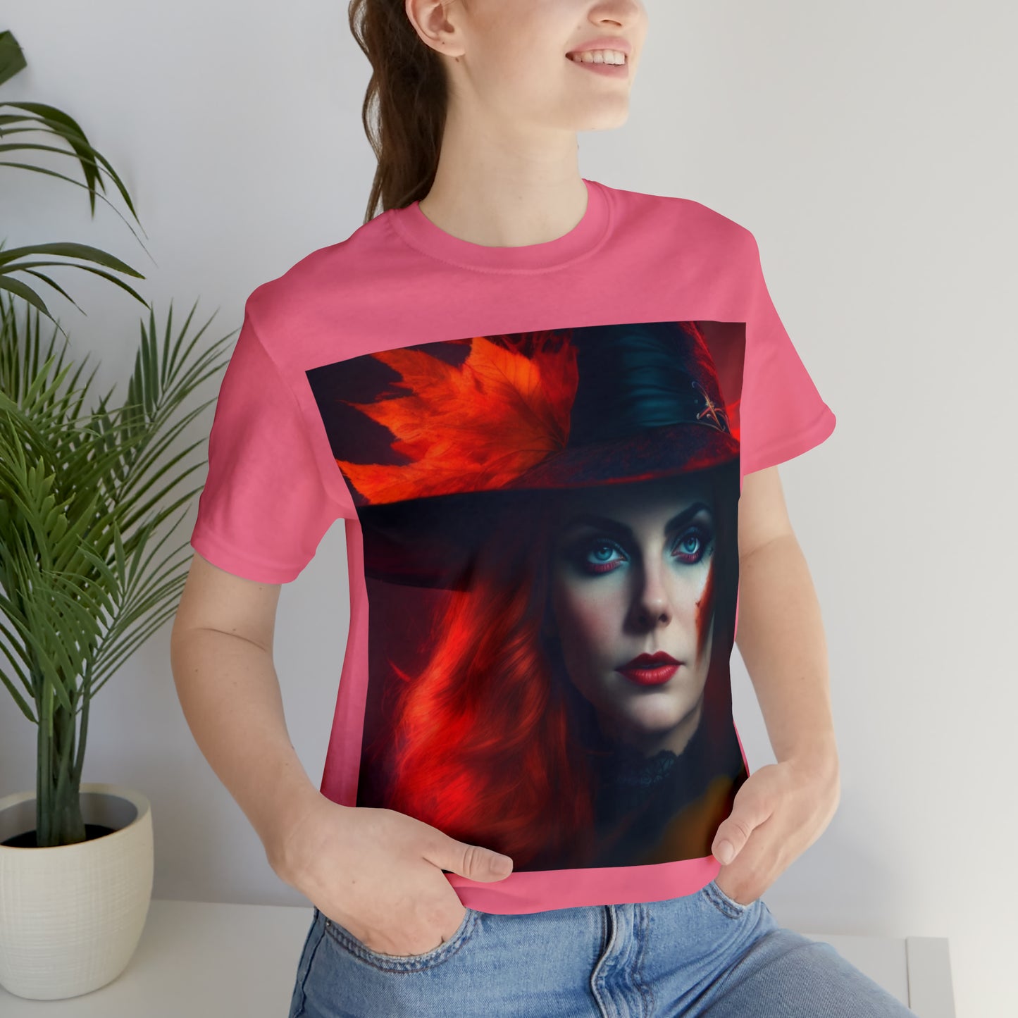 Camiseta de manga corta unisex Jersey - Halloween Witch AI - 03
