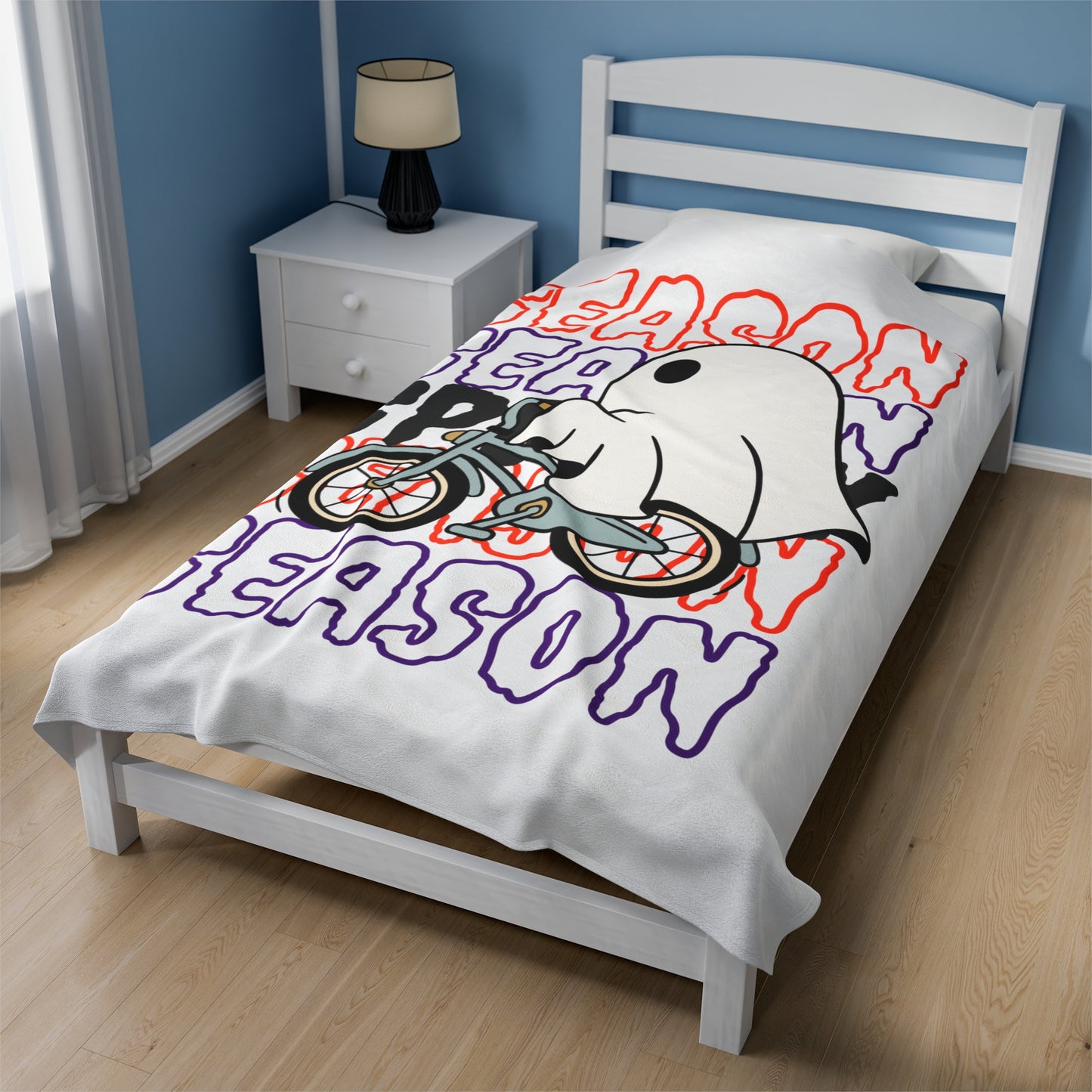 Couverture en Peluche en Velours - Halloween - Petit Fantôme - 18
