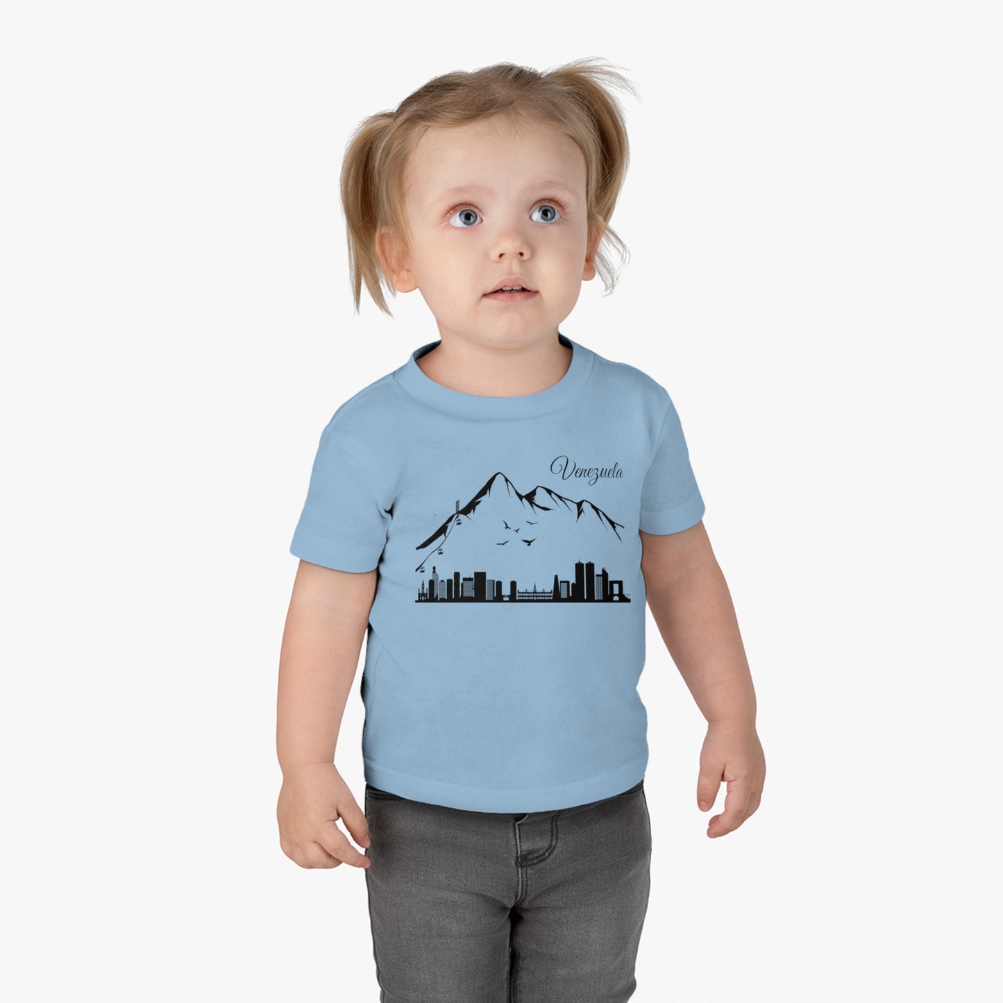 Camiseta Infantil Jersey de Algodón - Silueta de Caracas