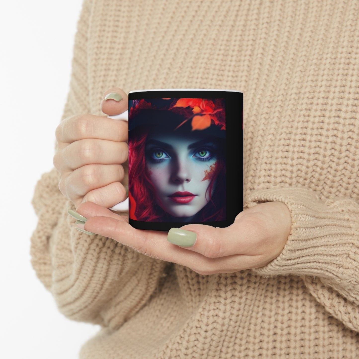 Taza de Cerámica 11oz - Bruja de Halloween AI - 04