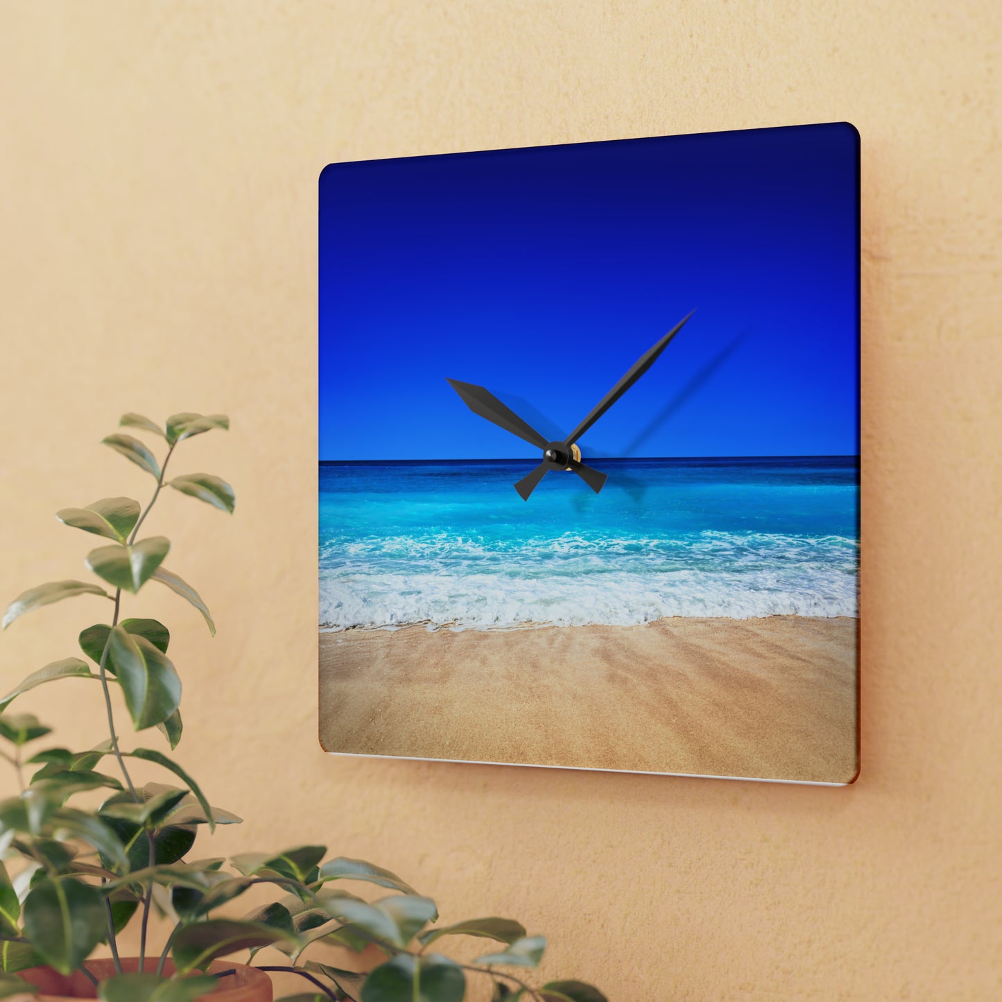 Reloj de pared acrílico - Playa