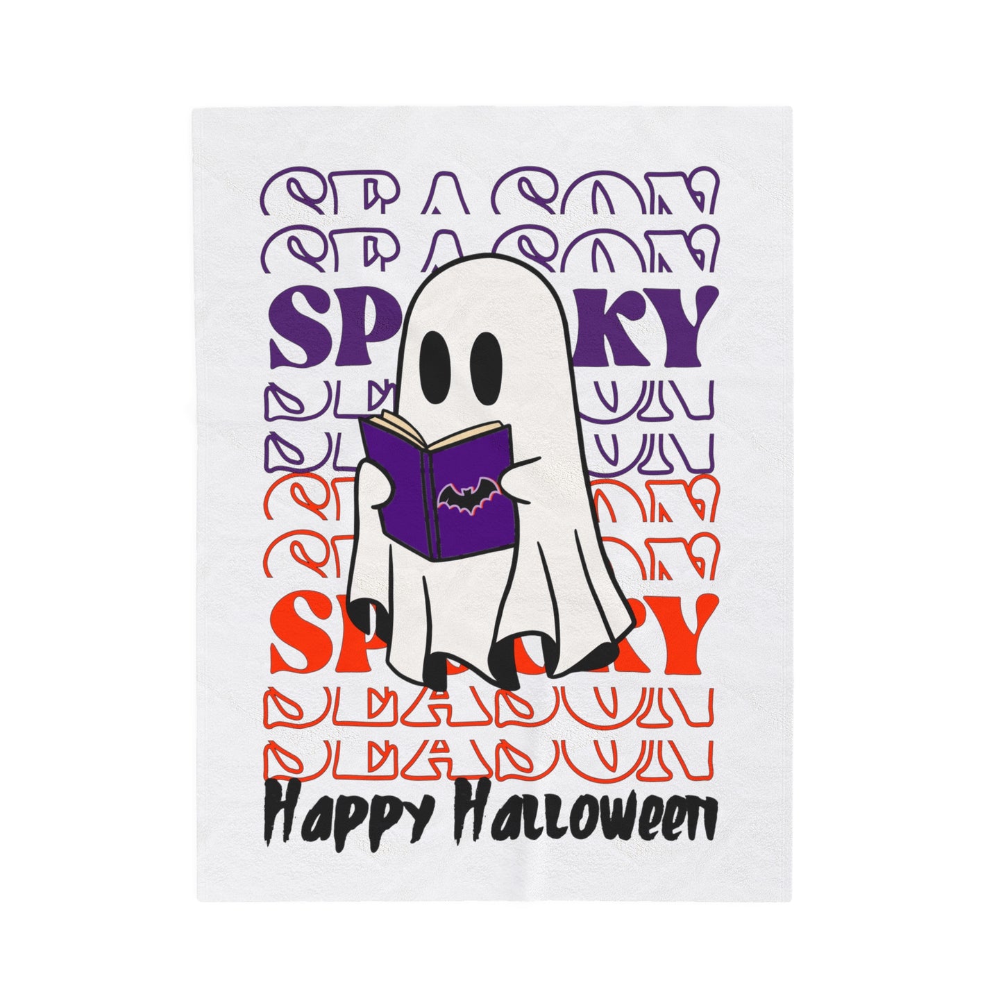 Couverture en peluche en velours - Halloween - Petit Fantôme - 07
