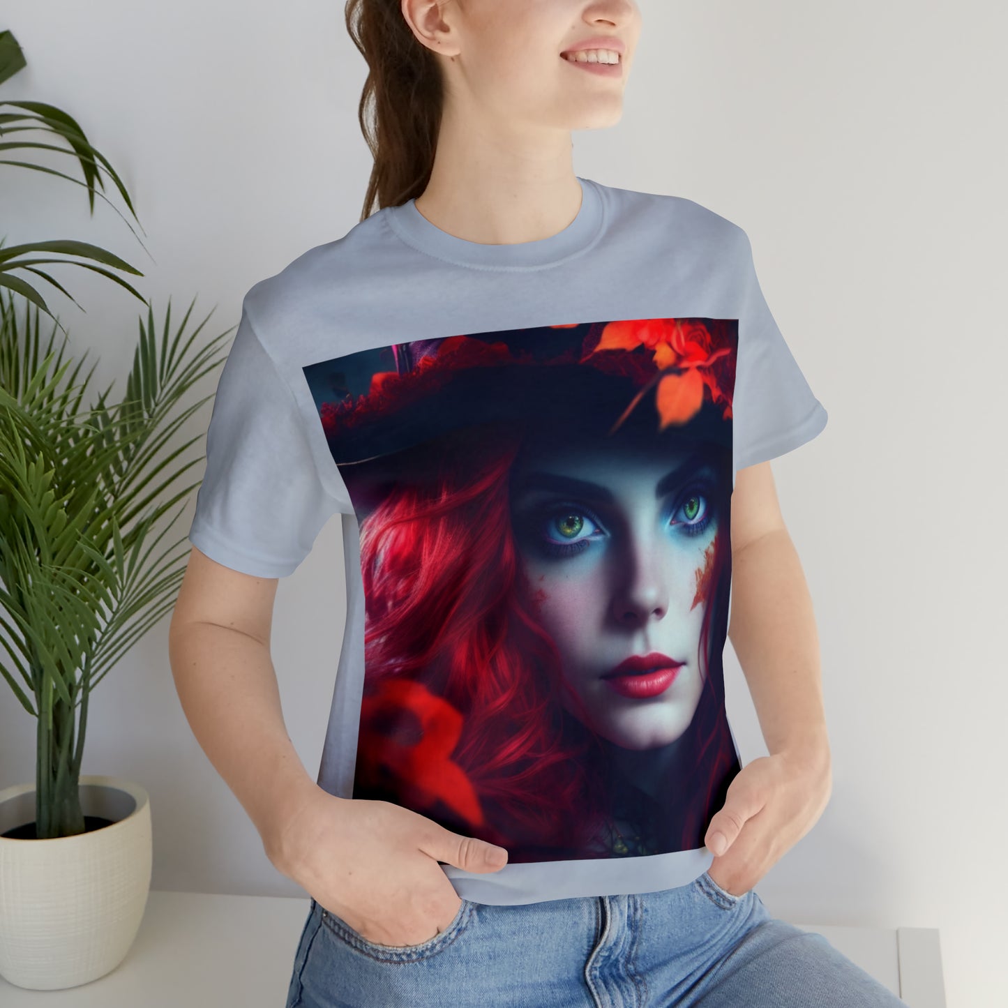 Camiseta de manga corta unisex Jersey - Halloween Witch AI - 04