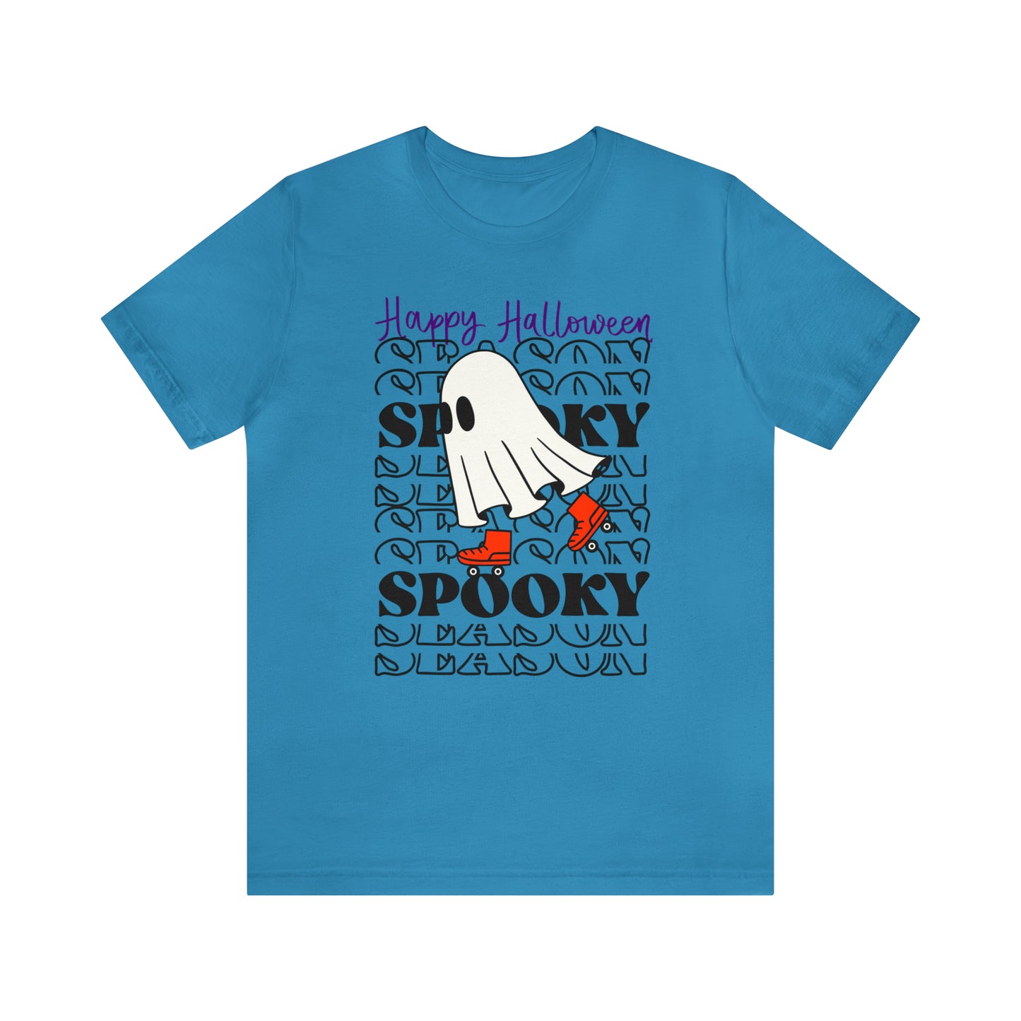 Tee-shirt à manches courtes en jersey unisexe - Halloween - Petit Fantôme - 10