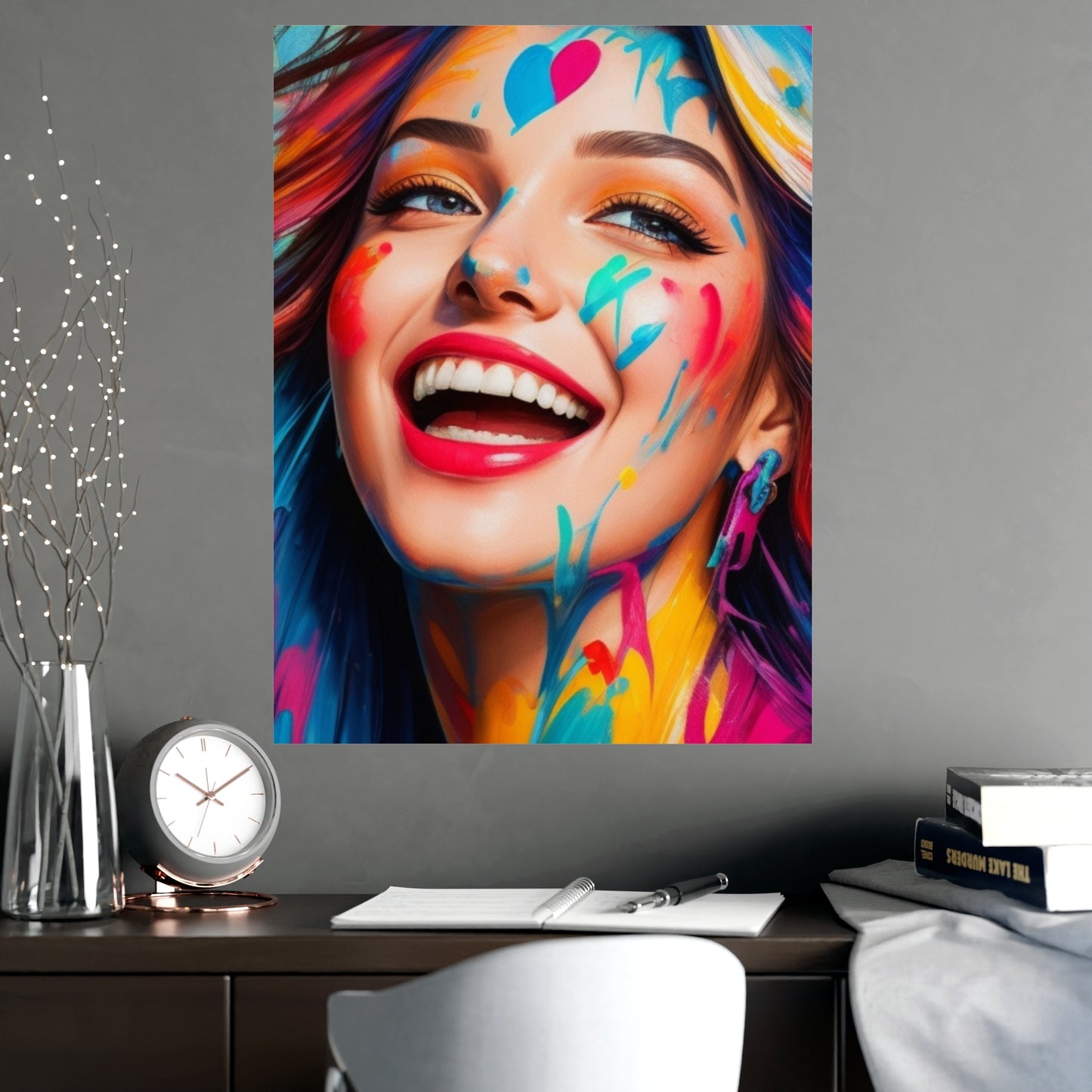 Posters - Colorful and happy face - Vertical Matte Posters - 01